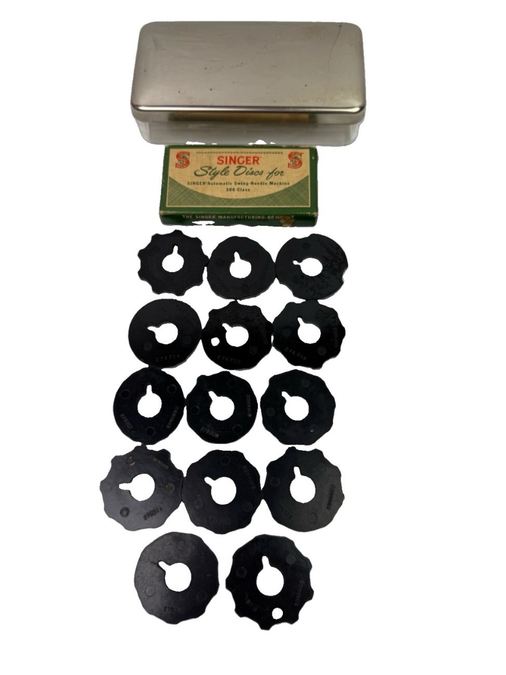 Vintage Singer 306 Class Sewing Machine Style Disc Cams Set Of 14 Box Case